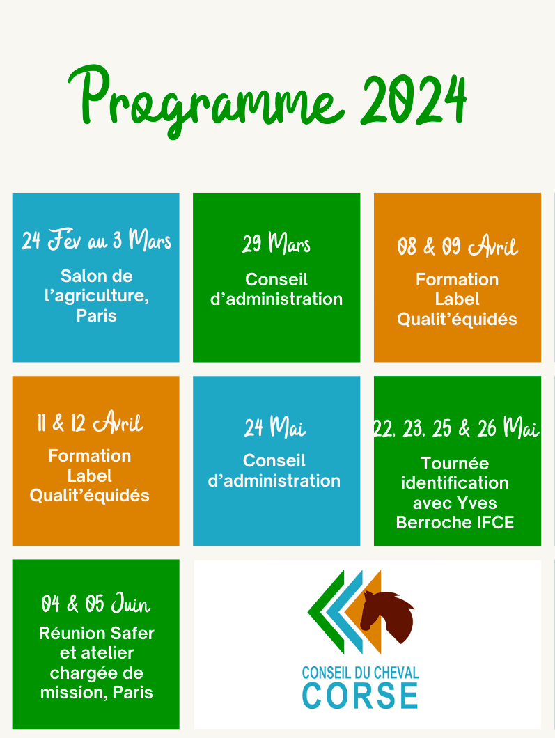 Calendrier des évenements